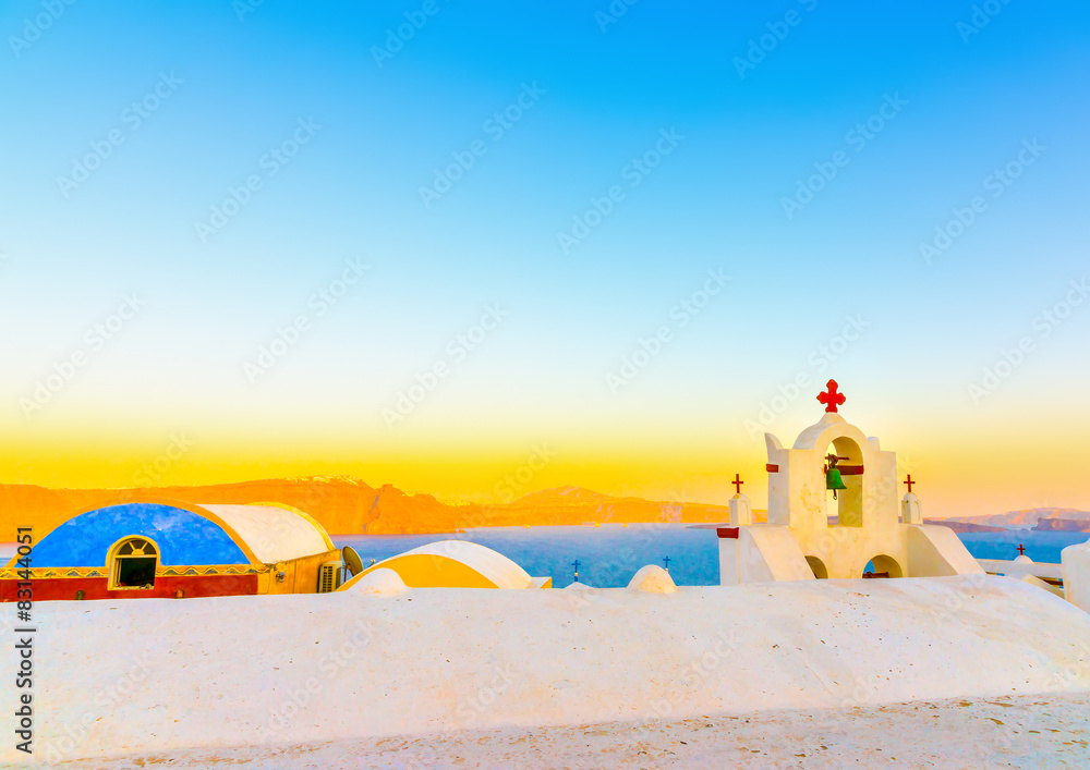 in Oia the most beautiful village of Santorini island in Greece