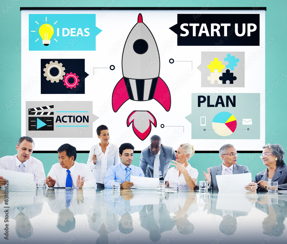 Startup Goals Growth Success Plan Business Concept