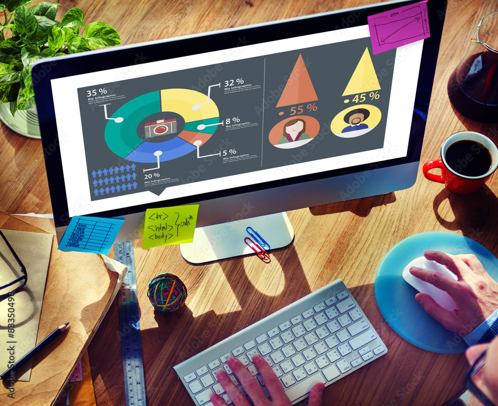 Analysis Analytic Marketing Sharing Graph Diagram Concept