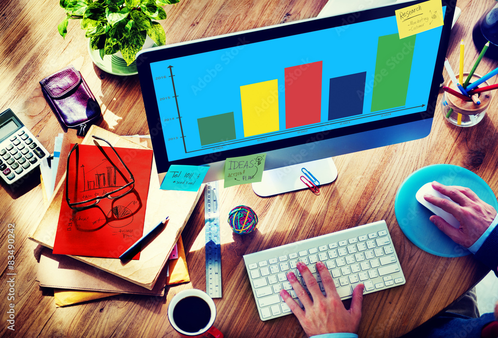 Bar Graph Analysis Achievement Improvement Strategy Success Conc