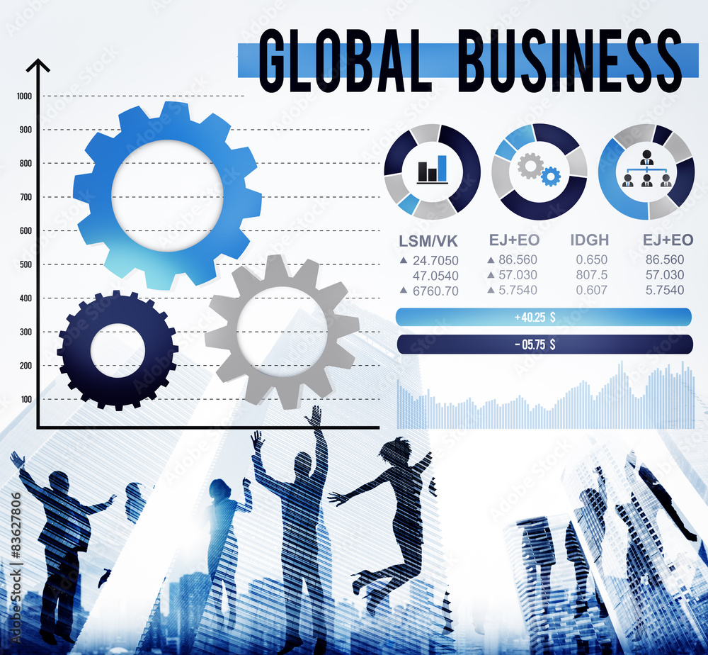 全球商业国际增长企业概念