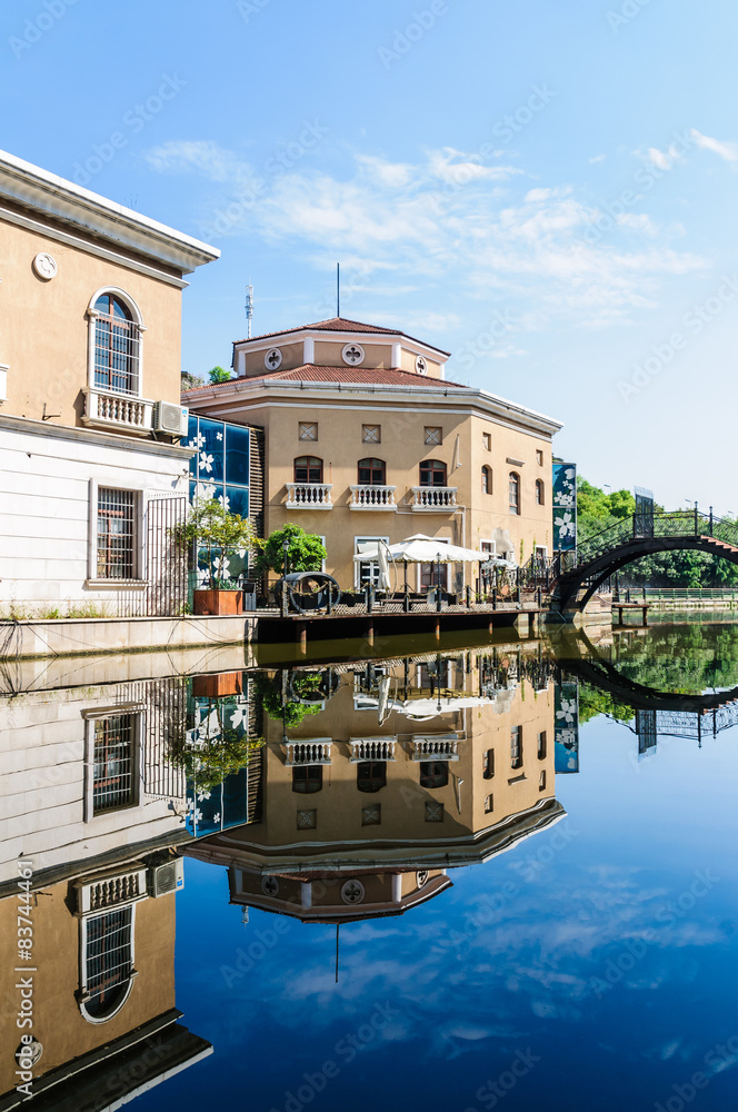 Hangzhou, China - on April 26, 2015: Hangzhou Shuicheng beautiful Building scenery锛�  Hangzhou Shuic