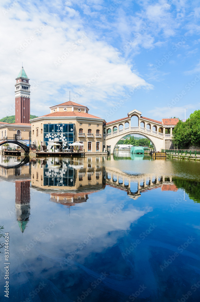 Hangzhou, China - on April 26, 2015: Hangzhou Shuicheng beautiful Building scenery，  Hangzhou Shuich