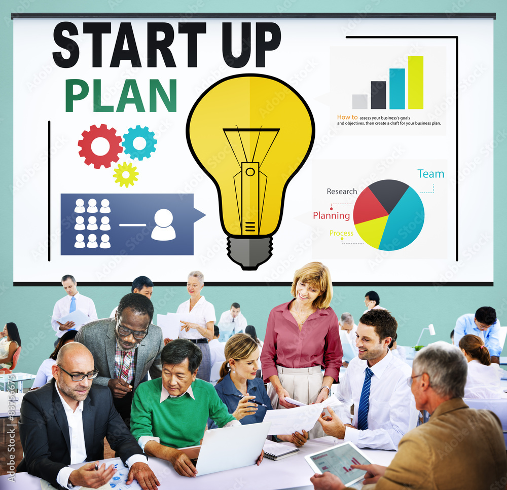 Startup Goals Growth Success Plan Business Concept