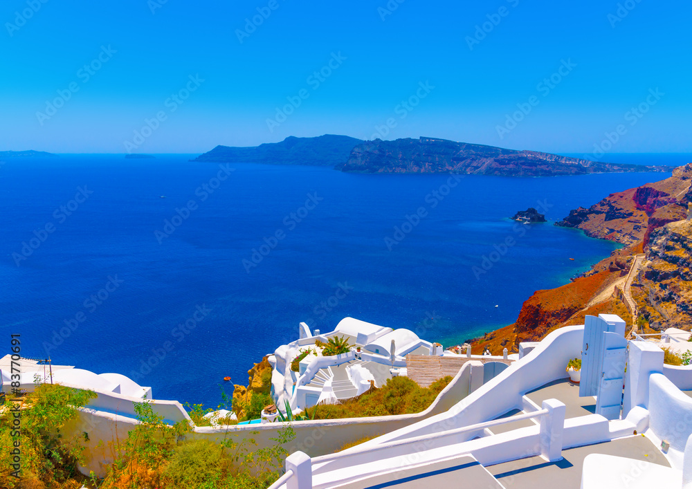 in Oia the most beautiful village of Santorini island in Greece