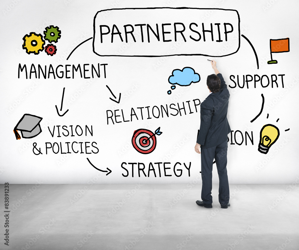 Partnership Company Support Team Organization Concept