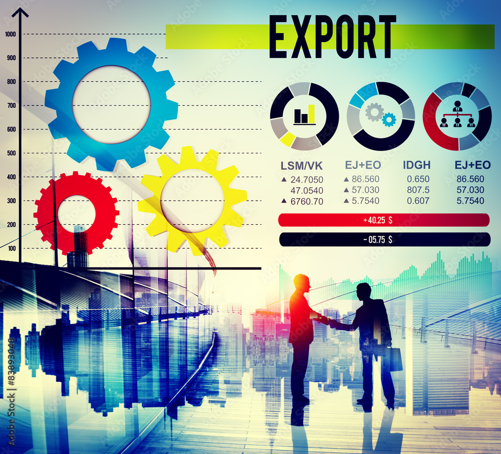 Export Merchandise Shipping Supply Marketing Concept