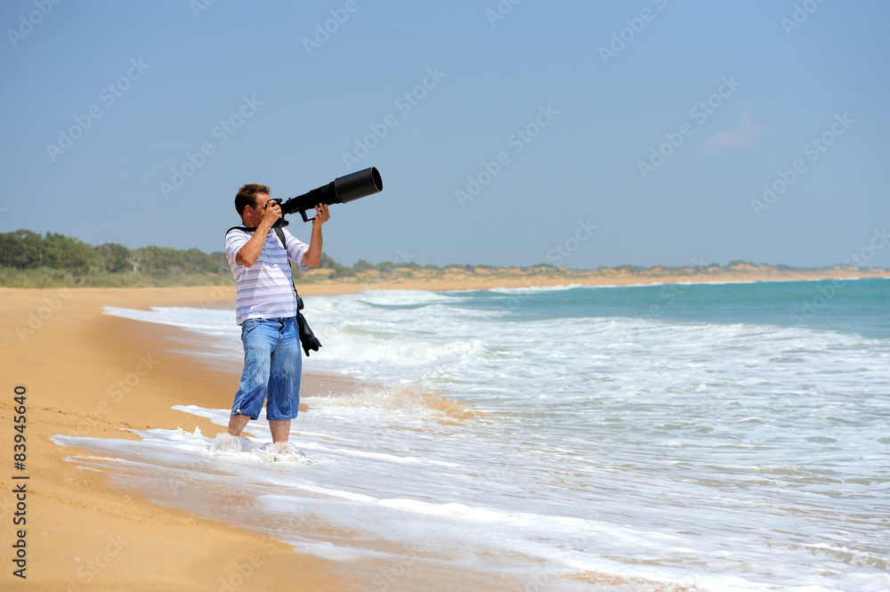 Photographer on the beach