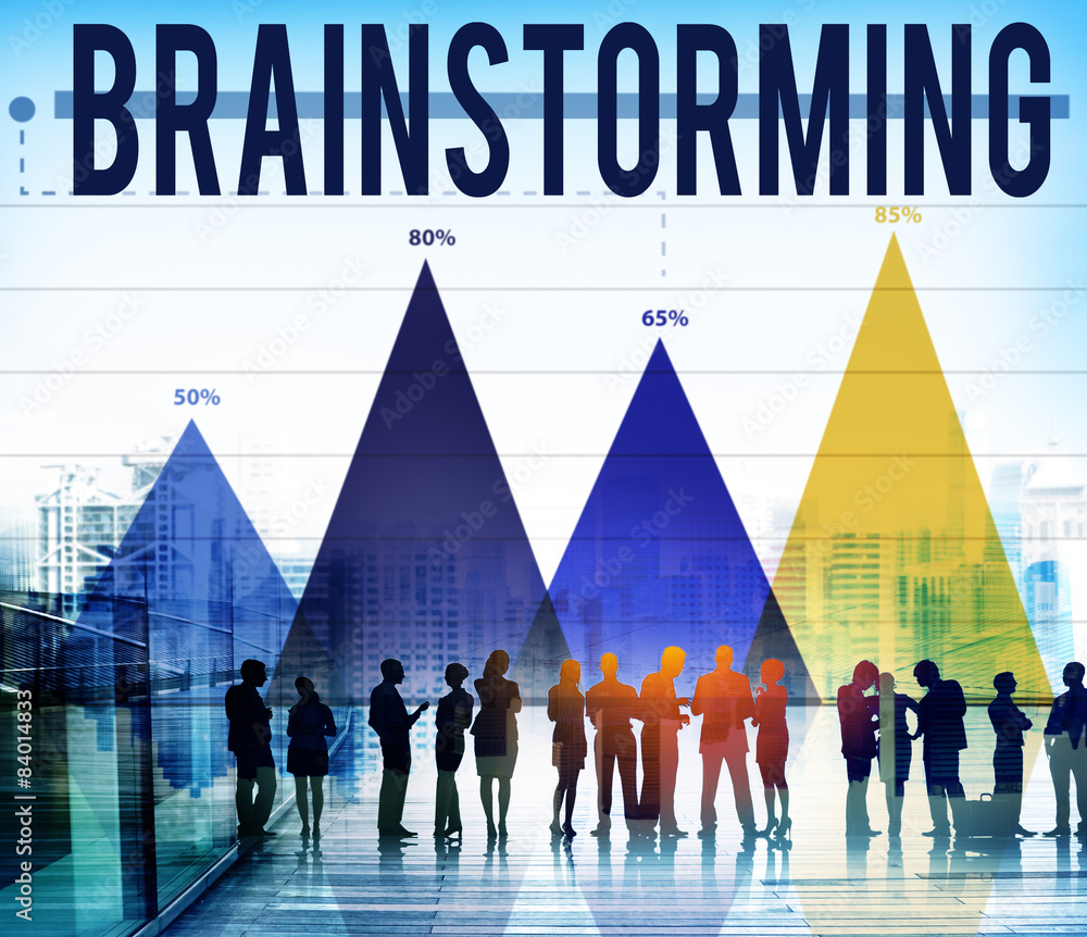 头脑风暴式思维规划共享战略概念