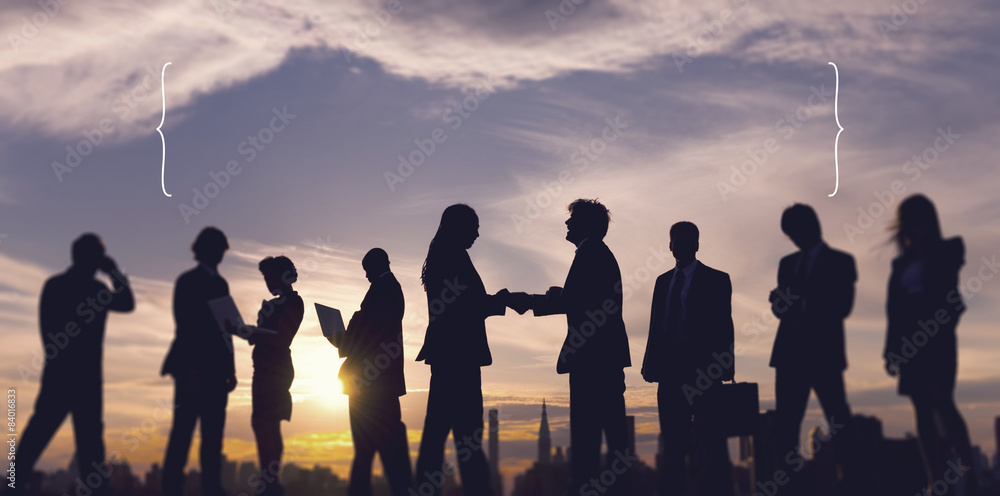 Business People Meeting Handshake Deal Agreement Concept