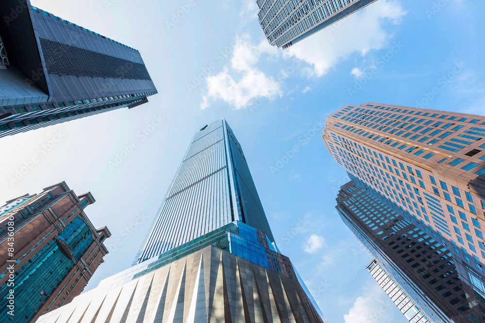 low angle view of skyscrapers