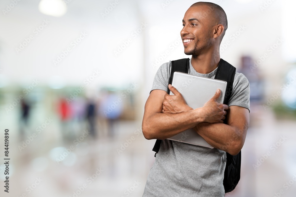 University, Student, Laptop.