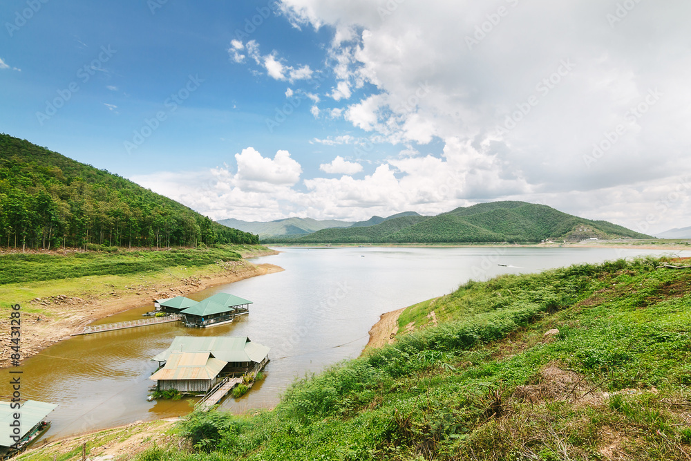 reservoir of Mae Ngat Somboonchol Dam Chiang Mai, Thailand