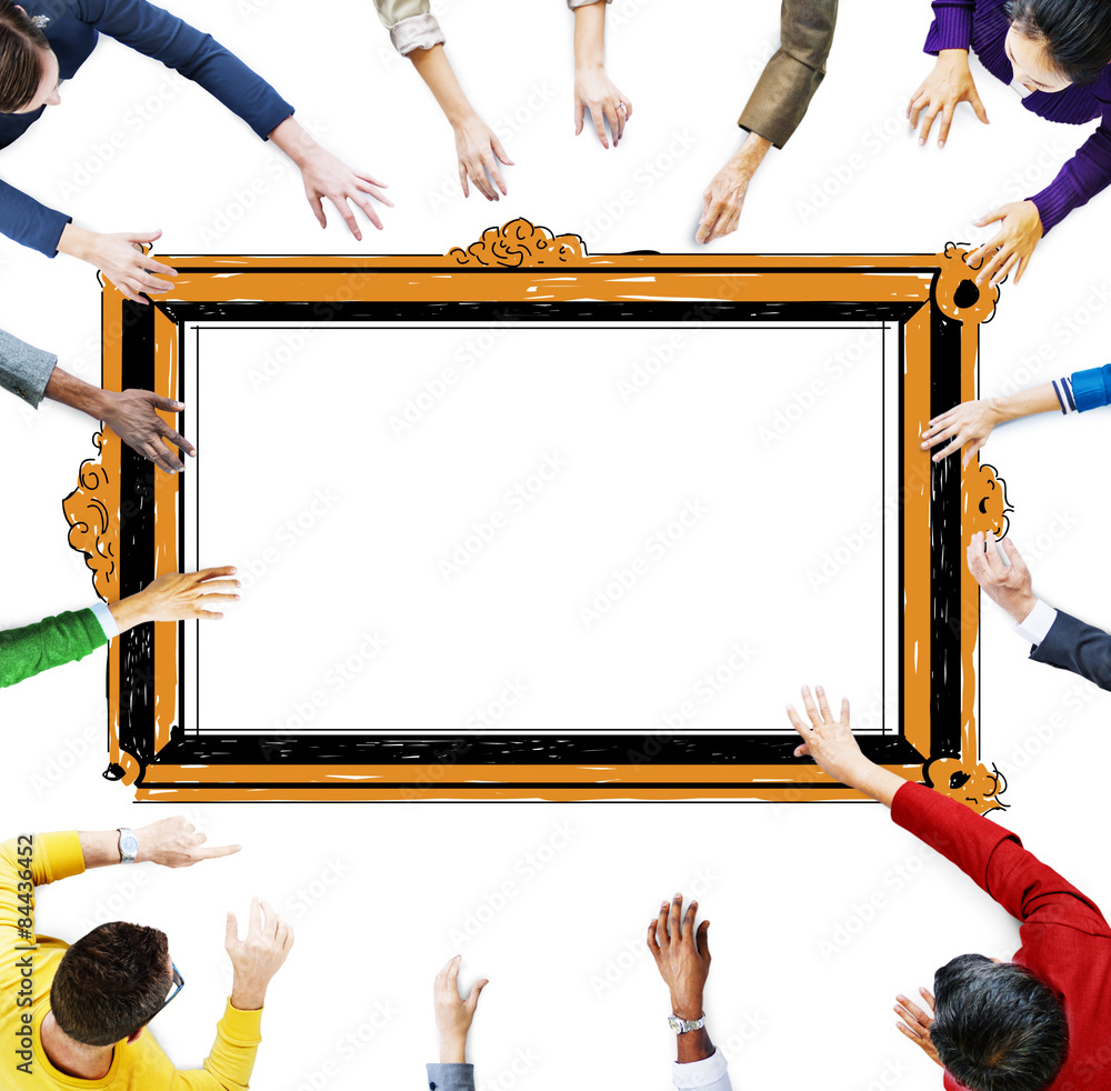 Photo Frame Gallery Border Decoration Concept