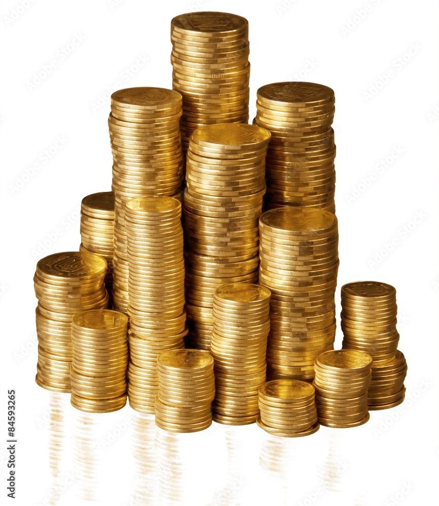 Coin, Gold, Stack.