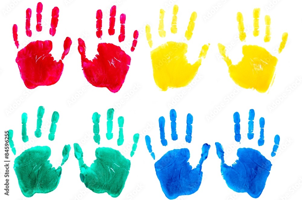 Handprint, Finger Painting, Human Hand.