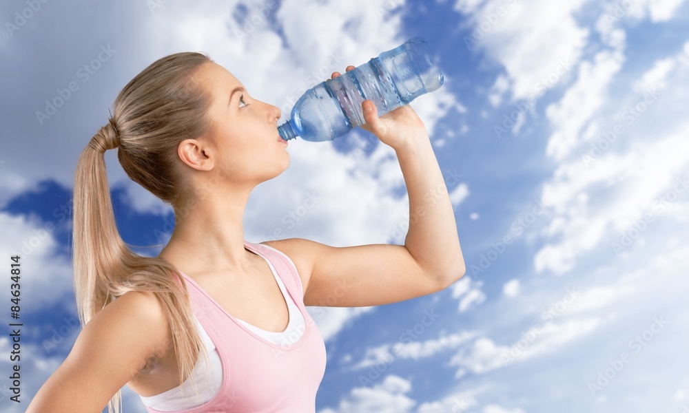 Women, runner, water.