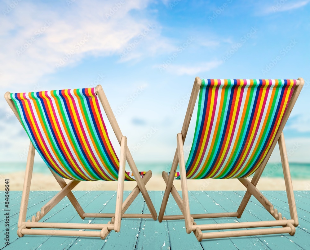 Chair, beach, deck.