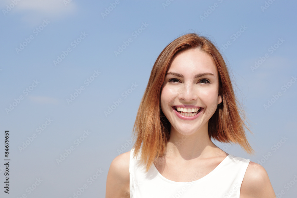 Charming smile happy woman