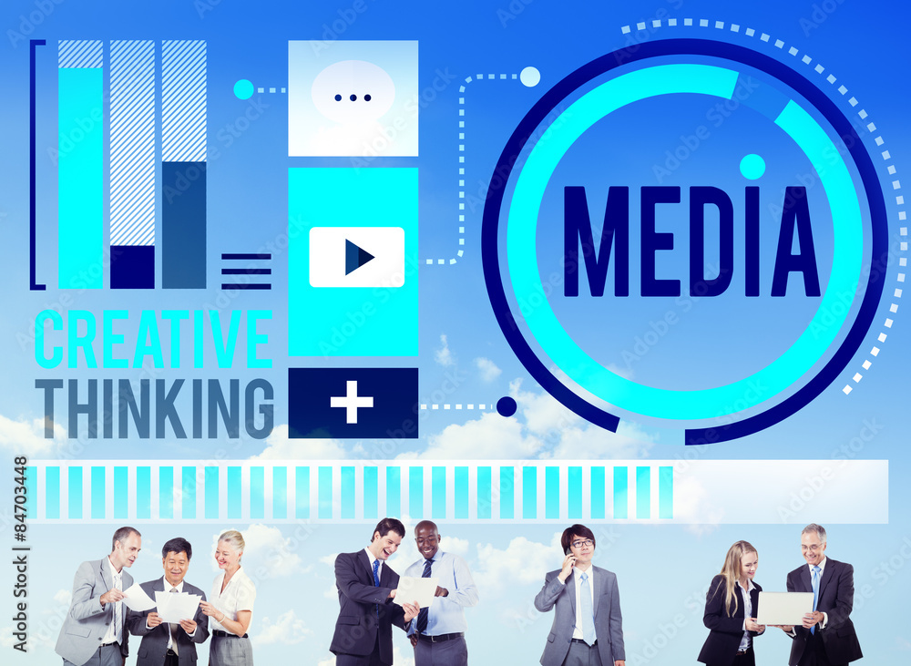 Media Communication Connect Creative Thinking Concept