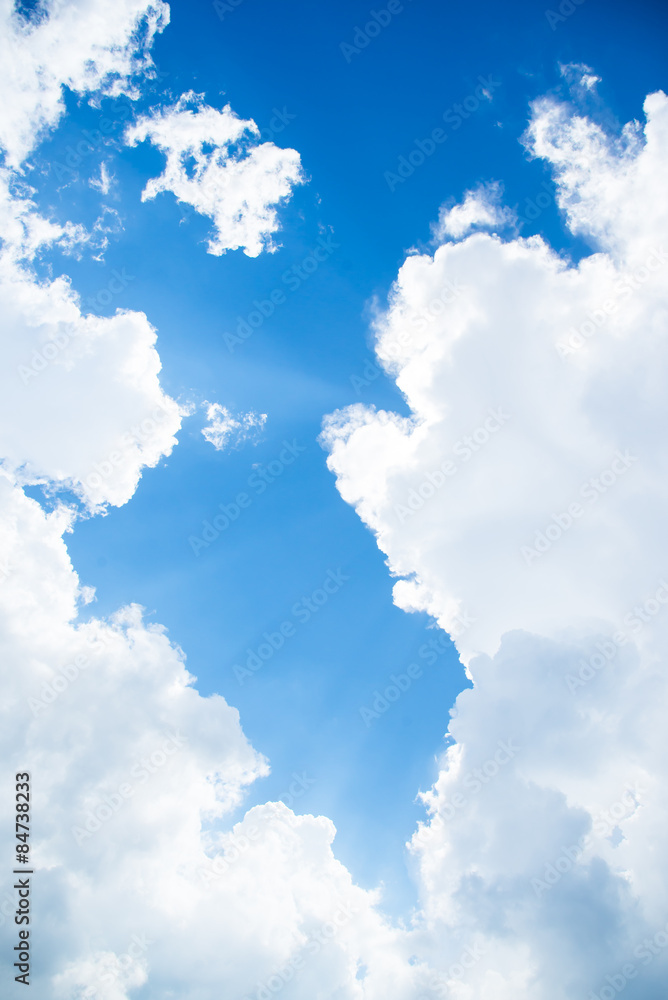 clouds in the blue sky