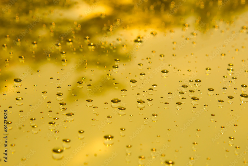 Gold water drops