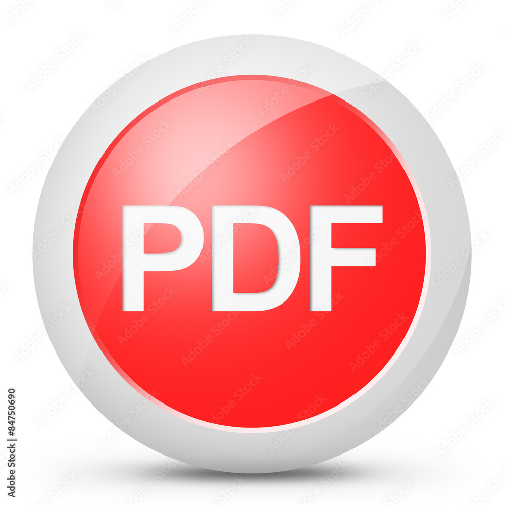 Tasto pdf icona rosso