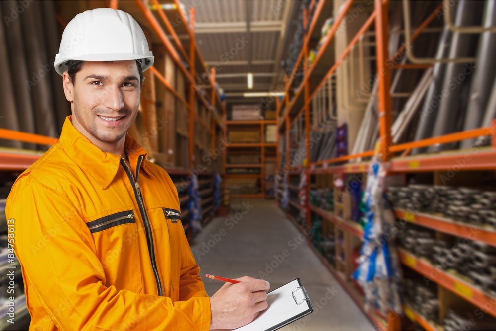 Engineer, working, portrait.