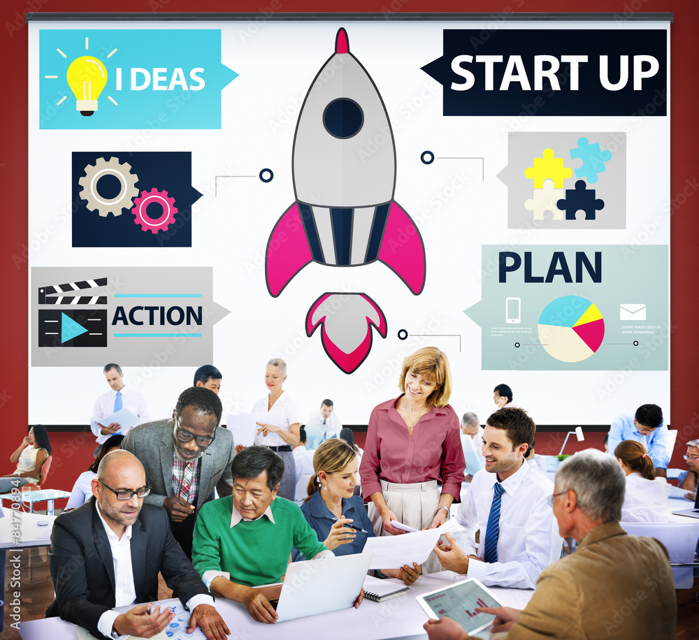 Startup Goals Growth Success Plan Business Concept