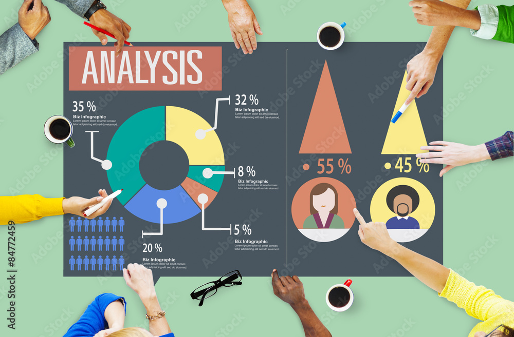 Analysis Analytic Marketing Sharing Graph Diagram Concept