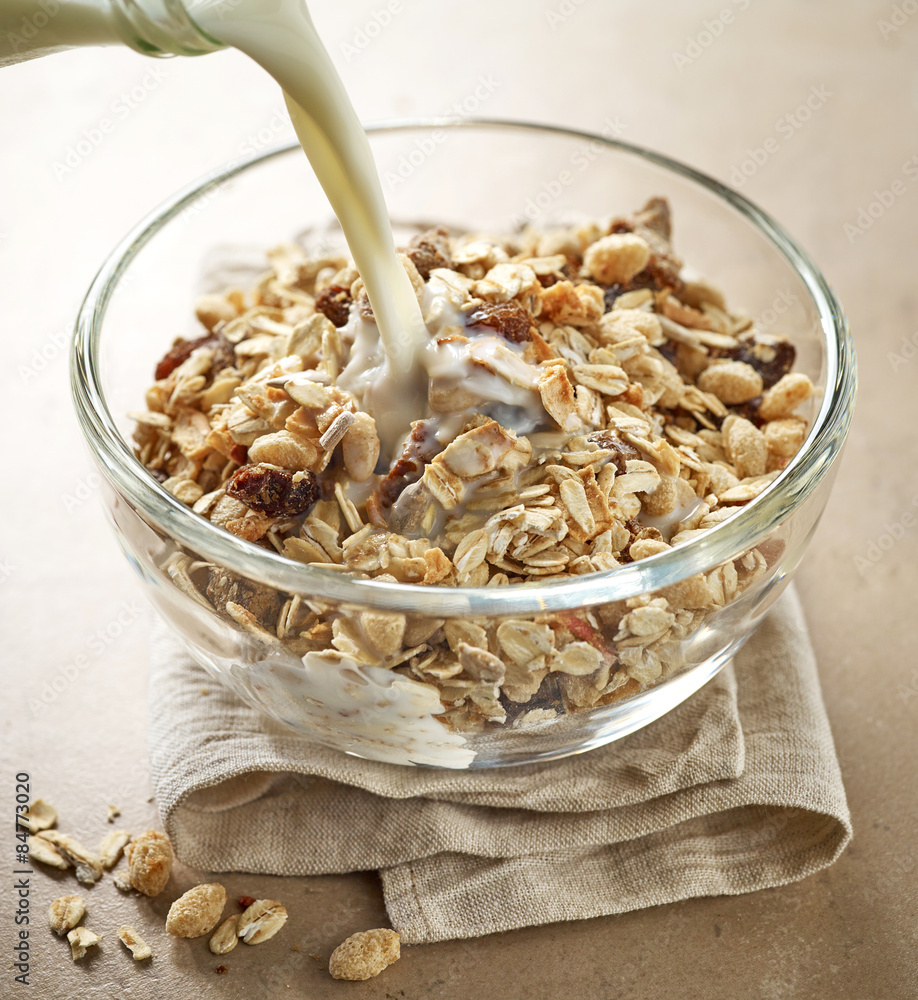 bowl of healthy breakfast muesli