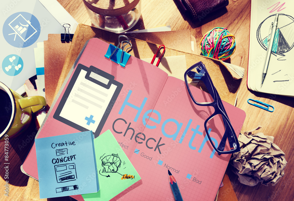 Health Check Insurance Check Up Check List Medical Concept