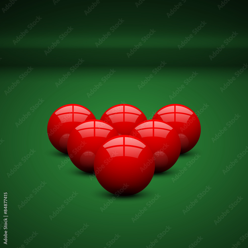 Snooker ball on snooker table.vector
