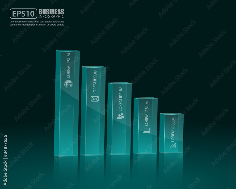 Vector illustration of 3d graph