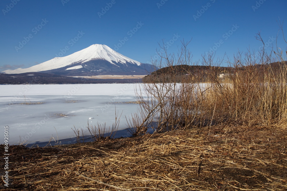 山中湖冬季富士山