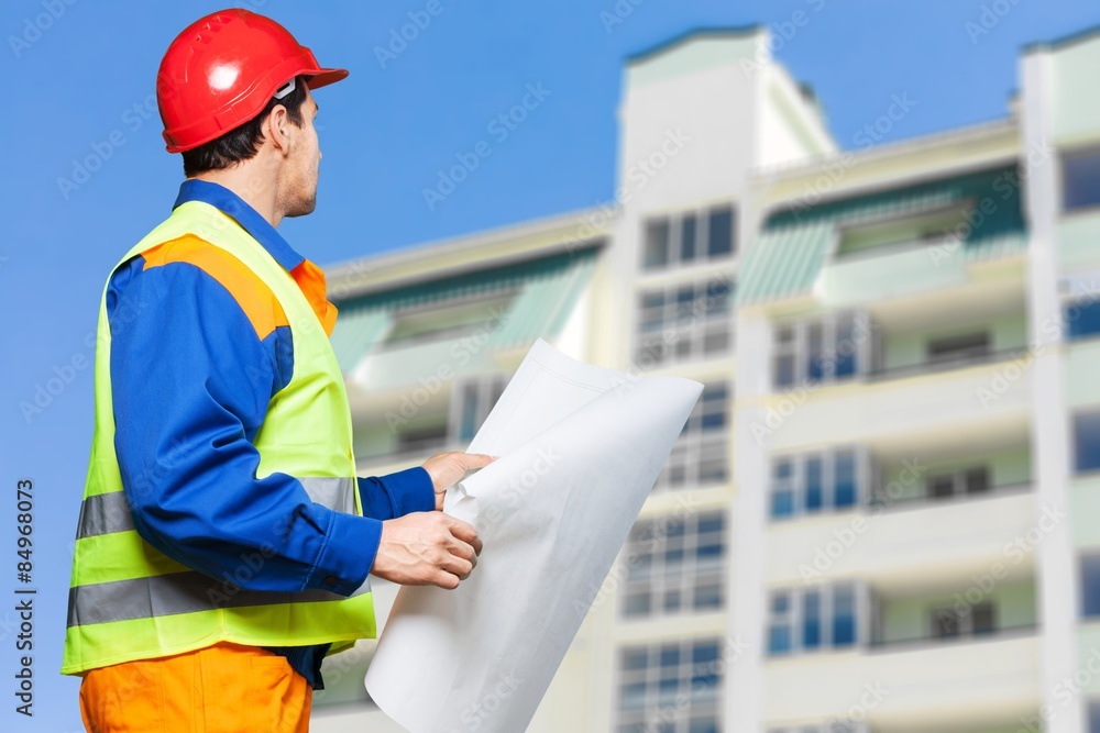 Worker, white, rolled.