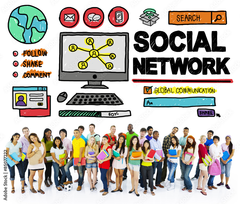 Social Network Social Media Internet WWW Web Online Concept