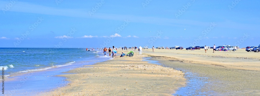 Tourismus am Nordseestrand der Insel Rømø in Dänemark