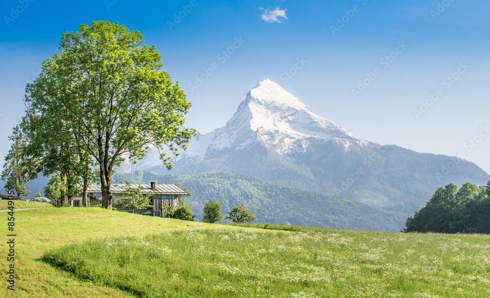 Bauernhof mit Watzmann