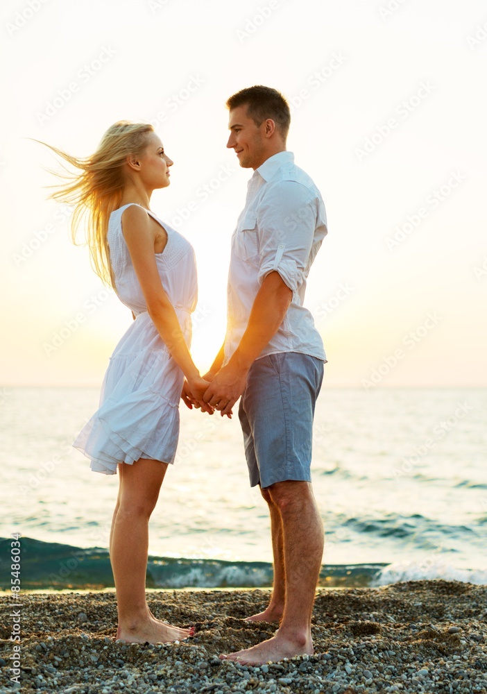 Couple, Heterosexual Couple, Beach.