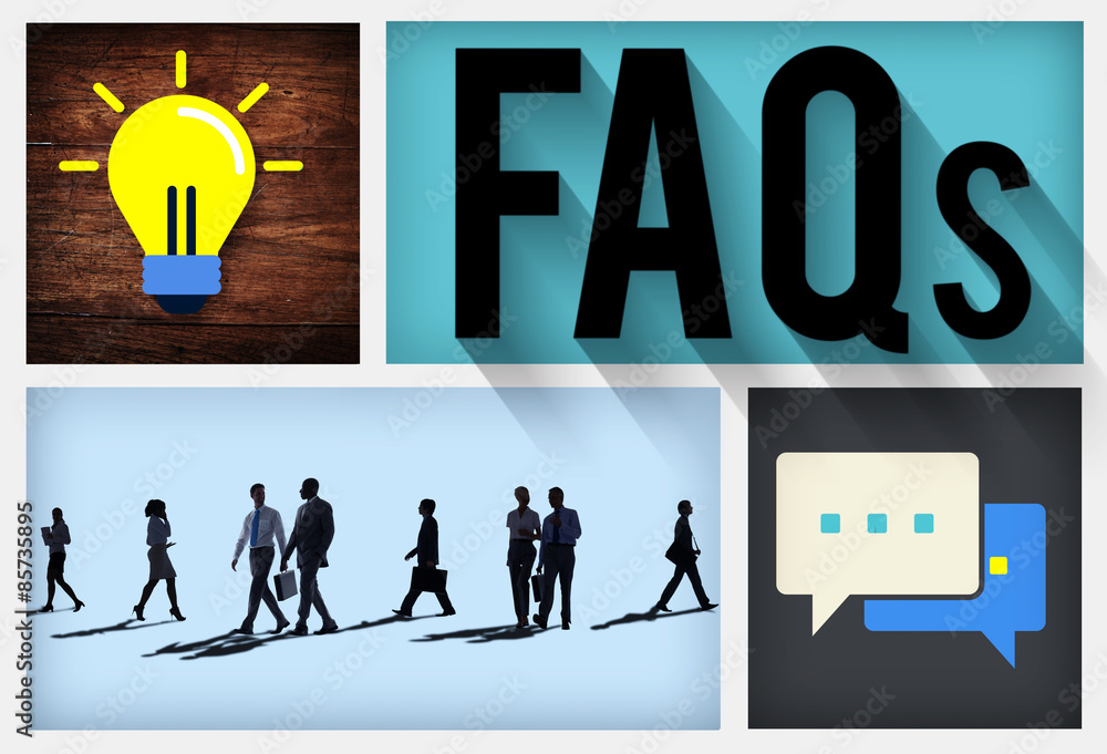 FAQs Guidance Answers Questions Feedback Concept