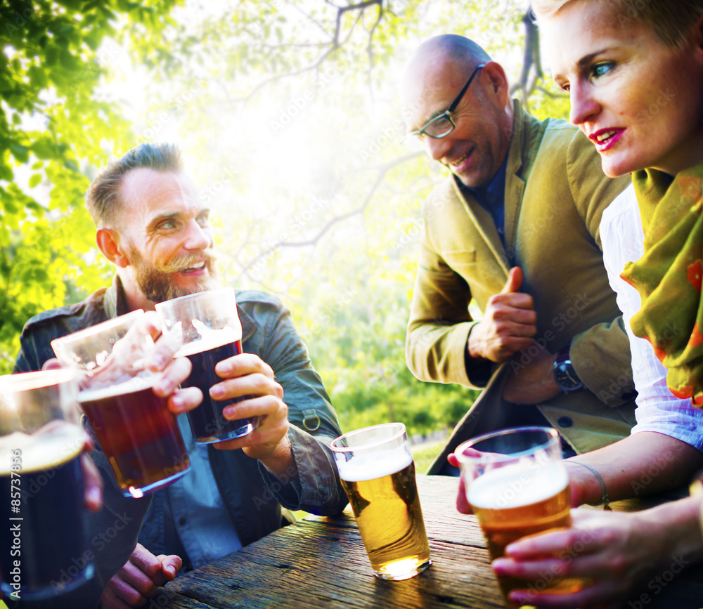 Diverse People Friends Hanging Out Drinking Concept