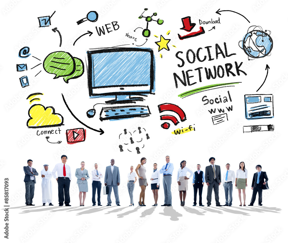 Social Network Social Media Business People Corporate Concept