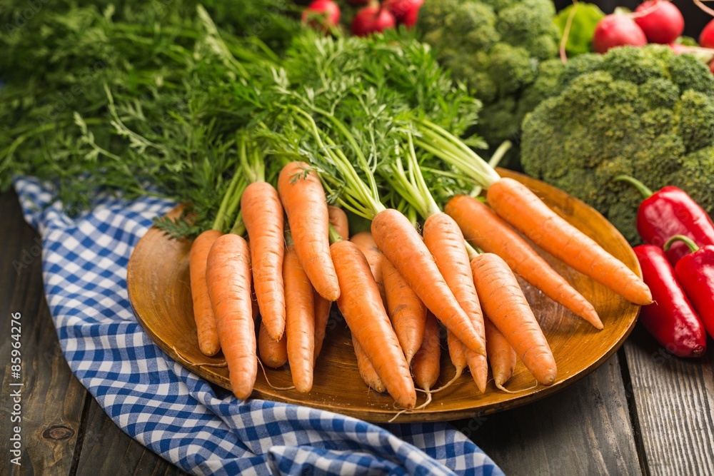 Carrot, organic, closeup.