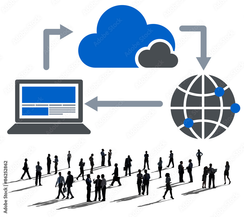 Cloud Computing Data Information Network Concept