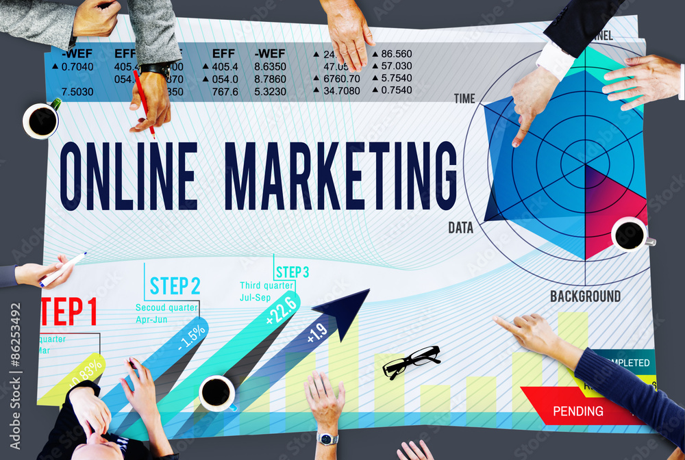 Online Marketing Global Business Strategy Concept