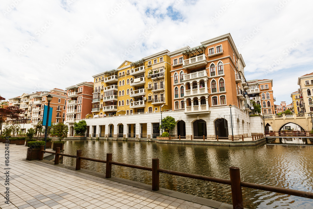 Suburban apartment buildings in hangzhou, China