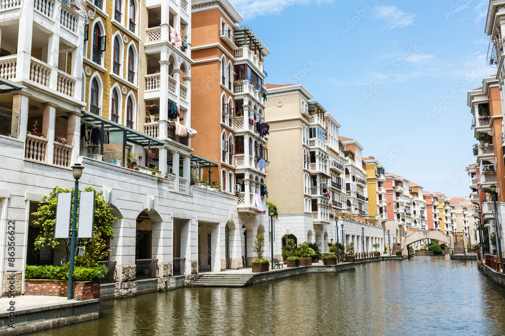 Suburban apartment buildings in hangzhou, China