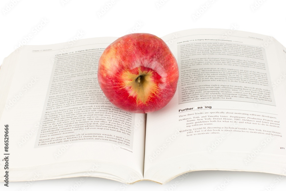 Book, Apple, Open.