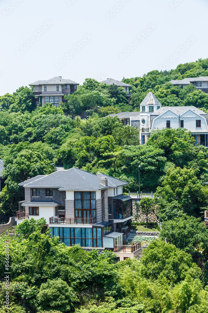 中国杭州别墅群建筑风光